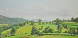 Untitled by David Jenks, oil on canvas "Morning in the Orchard", sold Jun 2019