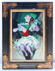 dancer by William Gropper, oil on canvas, sold Jun 2023