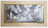 ballet costume design board from 'West Side Story scene by Boris Leven, pastel, sold Jun 2023