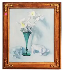 Orchids by Jane Peterson, oil on canvas, sold Jun 2023