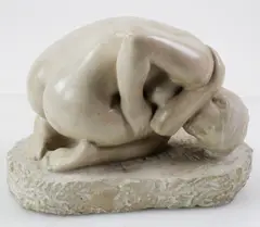 Untitled by Felipe Castaneda, marble female nude, sold Jun 2023