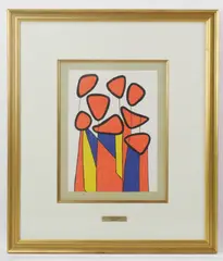 Squash Blossoms by Alexander Calder, 1973, lithograph on wove paper, sold Jun 2023