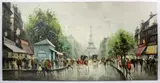 Paris street scene by Antonio DeVity, oil on canvas, sold Jun 2023