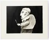 Beatnik Artist by Benjamin Levy, ink with wash, sold Jun 2023