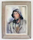 Rockport Seaman by Priscilla Trotter, watercolor, sold Jun 2023