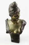 Untitled by Georges Van der Straeten, bronze bust of a lady, sold Jun 2023