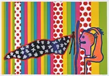 Sculptured Head - Seychelles by Walter Battiss, silkscreen, sold Nov 2021