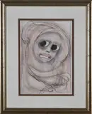 Portrait by Ben Macala, charcoal and pastel on board, sold Nov 2021