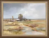 Free State Landscape with House by Barbara Ploner, oil on canvas, sold Nov 2021