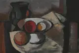Still Life with Fruit and Vessel by Herbert Coetzee, 1972, oil on board, sold Mar 2022