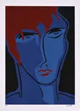 Portrait of a Boy in Blue by Daniel Eugene Botha, silkscreen, sold Mar 2022