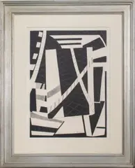 Untitled by Ralston Crawford, lithograph, sold Feb 2023