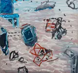 Untitled by Elfi Schuselka, oil on canvas, sold Mar 2023