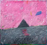 Untitled by Elfi Schuselka, mixed media on canvas, sold Mar 2023