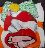 Untitled by Domenick Capobianco, circa 1978, oil on canvas, sold Mar 2023