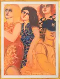 Untitled by Lester Johnson, circa 1980, mixed media on paper, sold Apr 2023