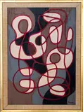 Untitled by Kayo Lennar, oil on canvas painting, sold Apr 2023