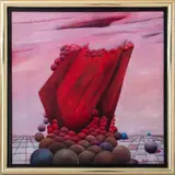 Untitled by Lea Levin, oil on canvas, sold Apr 2023