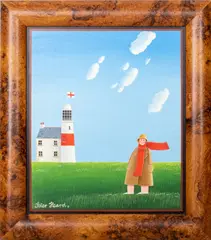 Untitled by Peter Heard, 1987, oil on wood, sold Apr 2023