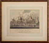 Untitled by Thomas Sutherland, circa 1821, engraving in colors titled "The Pavillion at Brighton, sold Apr 2023