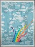 Untitled by Elfi Schuselka, acrylic on paper, sold Apr 2023