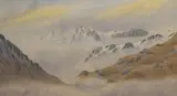 Winter Mist and The Langdales by Colin Whittle, Watercolour, offered Apr 2026
