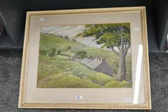 Field Slopes Above Conwy Old Road by H Leslie Adamson, Pastel, offered Apr 2026