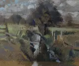 A study of a field beck by G Maddicks, Oil Pastel, a study of a field beck, signed and dated, offered Apr 2026