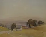 A pastoral landscape with rolling hills and by William Josiah Redworth, Watercolour, offered Apr 2026