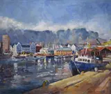 An impressionistic harbour scene by Claude Tournois, Oil on board, offered Mar 2026