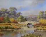 An Autumnal pastoral river landscape with by Allan Morgan, Oil on canvas, offered Mar 2026