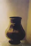 Depicting a diffused golden vase by Sarah Warren, Oil on canvas, offered Mar 2026