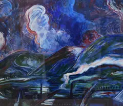 Shepherd's Warning by Michael Downs, Gouache, offered Mar 2026