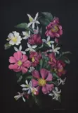 A floral still life study by Desmond Kenny, Oil on board, offered Mar 2026