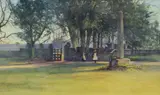 Depicting young children near a by H.B. Simpson, watercolour, offered Mar 2026