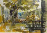 Sheltering From Heat - Kashmir by Robert Bindloss, Watercolour, offered Feb 2026
