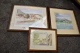Lake Bled Slovenia by Alex Johnson, watercolour, offered Feb 2026