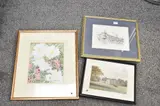 A floral scene possibly clematis by Maggie Tomlins, watercolour on paper, offered Feb 2026
