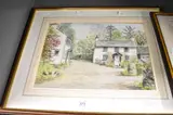 Farm House Troutbeck' a quaint depiction of cottages in the Lakeland village by Beryl Conroy, Lithograph 'Great Bath and Abbey - Bath', numbered, offered Feb 2026