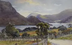 The first depicting a by Edward George Hobley, watercolor, offered Feb 2026