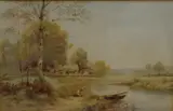 A River Path to the Farm, Warwickshaw by Creswick Boydell, Watercolour, offered Jan 2026