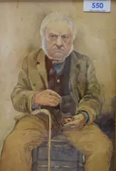 The first by H.B. Simpson, watercolor, offered Jan 2026