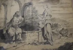 A folder containing a collection of sketches mainly portrait by Charles Compton, pencil and ink, offered Jan 2026