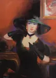 A study of a woman wearing a black dress gloves and a by Ezio Fairnelli, Lithograph, offered Jan 2026