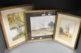 Depicting silver birch trees beside a river by R Ball, Watercolour, depicting silver birch trees beside a river, signed and dated, offered Dec 2025