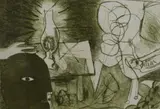 Untitled by L Pengor, etching, offered Dec 2025