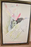 Illustrated poem in German by Eugan Hobien, watercolour, offered Dec 2025