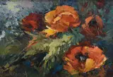 Impasto by Valter Bezins, oil on board, offered Nov 2025