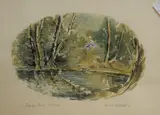 Stepping Stones, River Mole by Vernon Wildgoose, Watercolour, offered Nov 2025