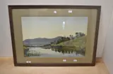 River scene by Charles Barrow Clarke Prescott, 1911, watercolour, offered Nov 2025
